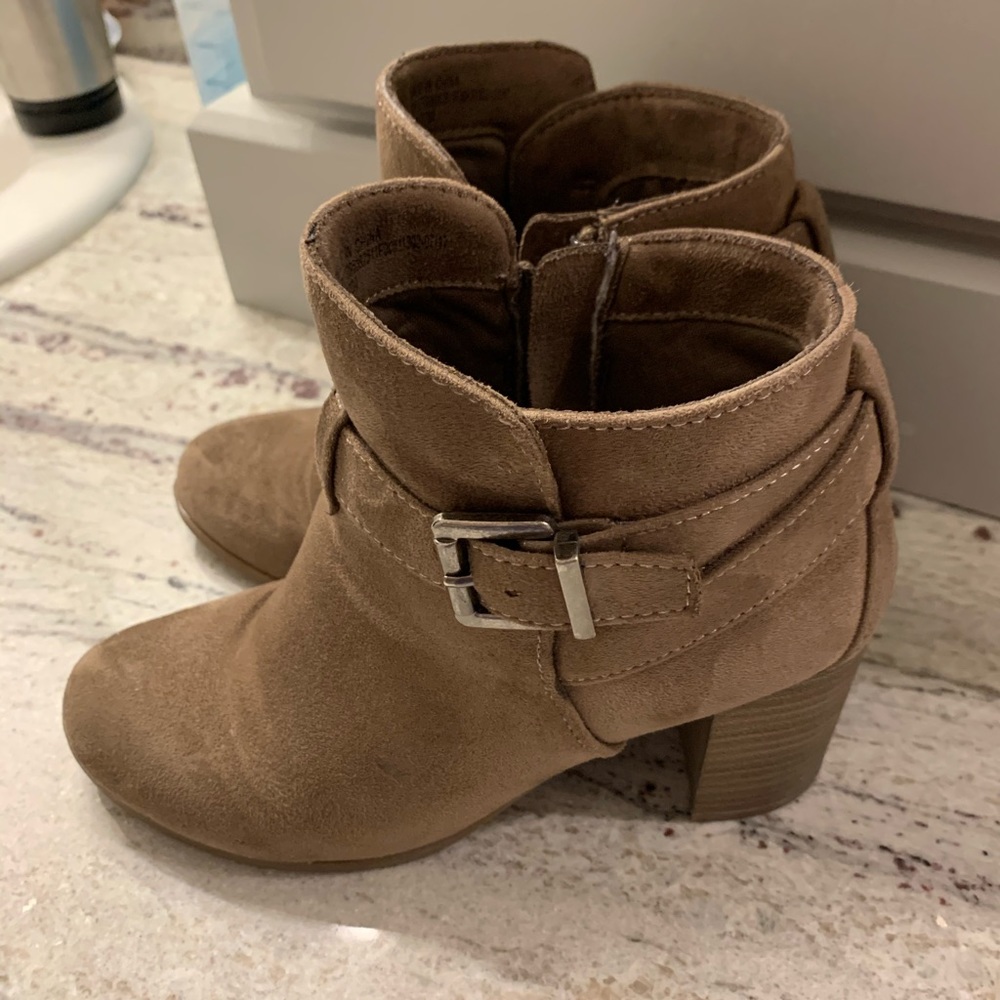 Brown Faux Suede Boots